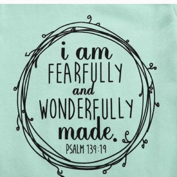 I am Fearfully Wonderfully Made psalm Onesie - Picture 3 of 3